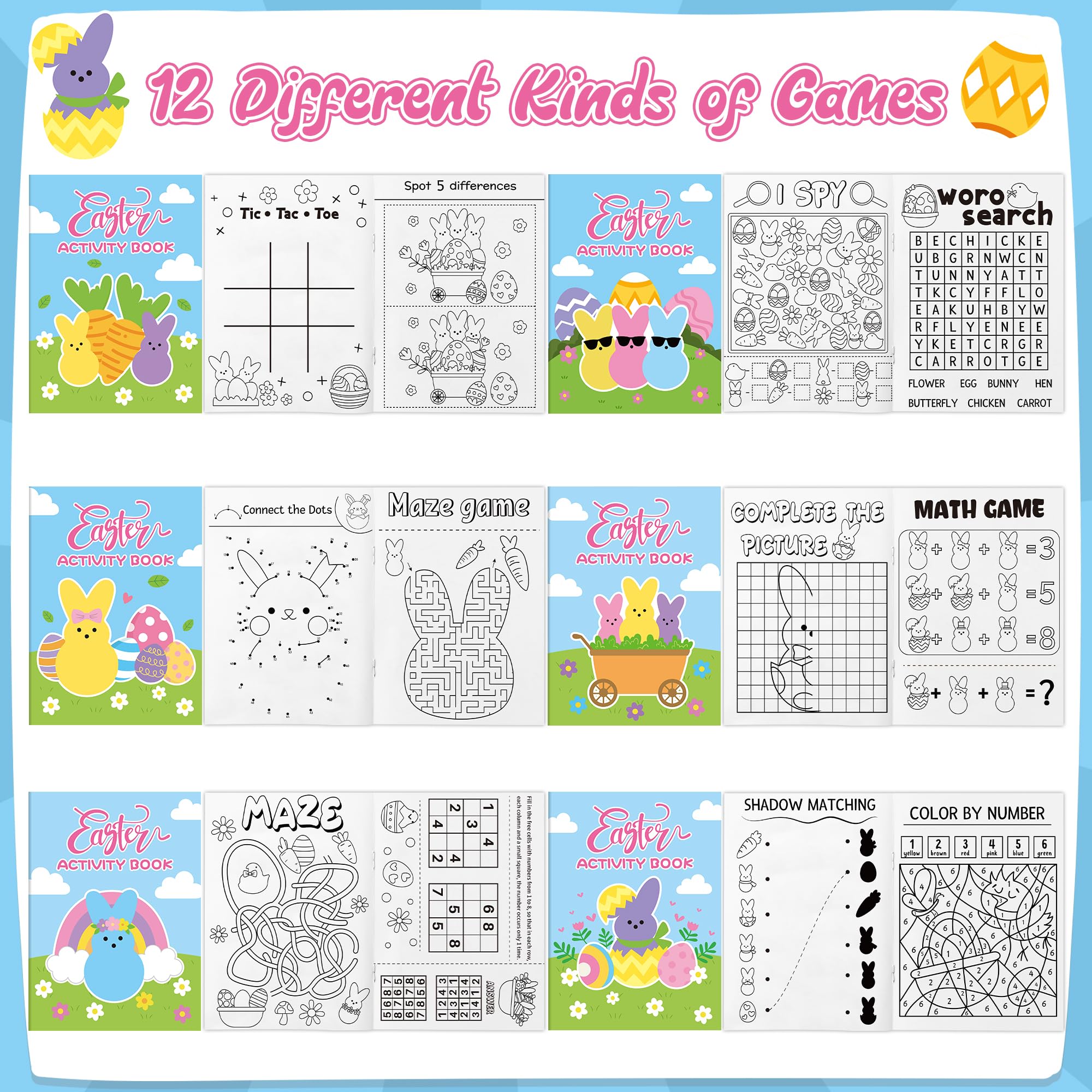 X1zuue Easter mazes page helping kids practice problem-solving