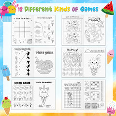 X1zuue ice cream activity book packaging highlighting portable, classroom-ready design