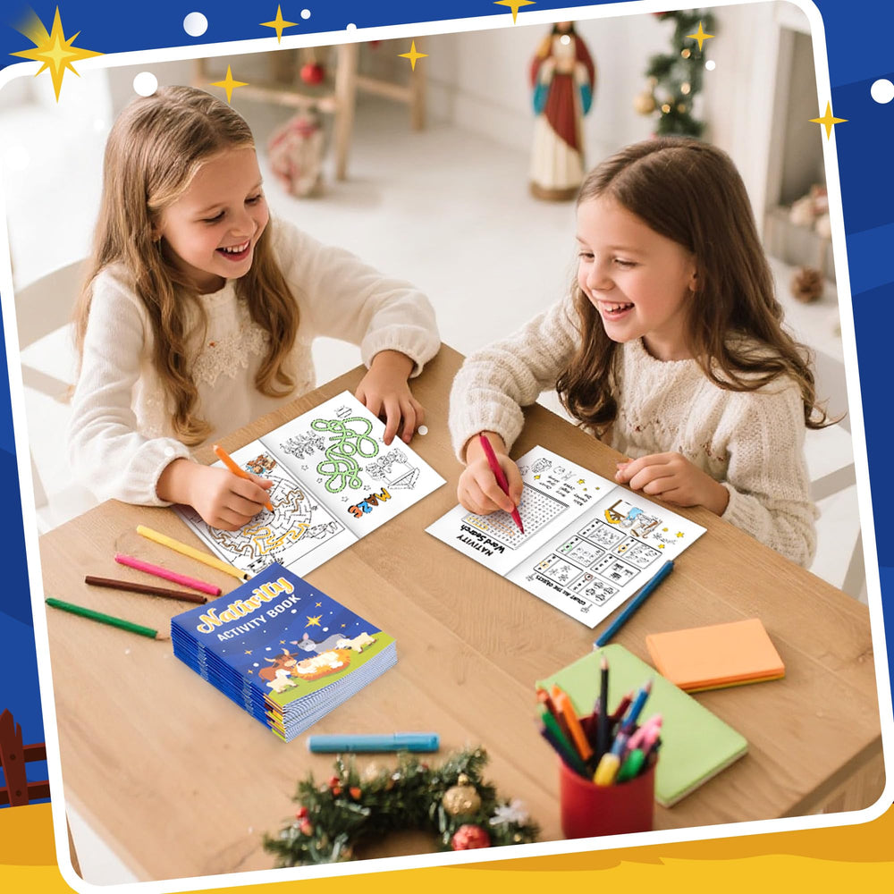 X1zuue Nativity games bundle offers coloring, I-Spy, dots, and word puzzles