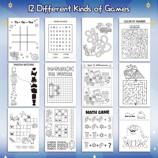 X1zuue Passover mini games maze puzzles for kids, great party bags.