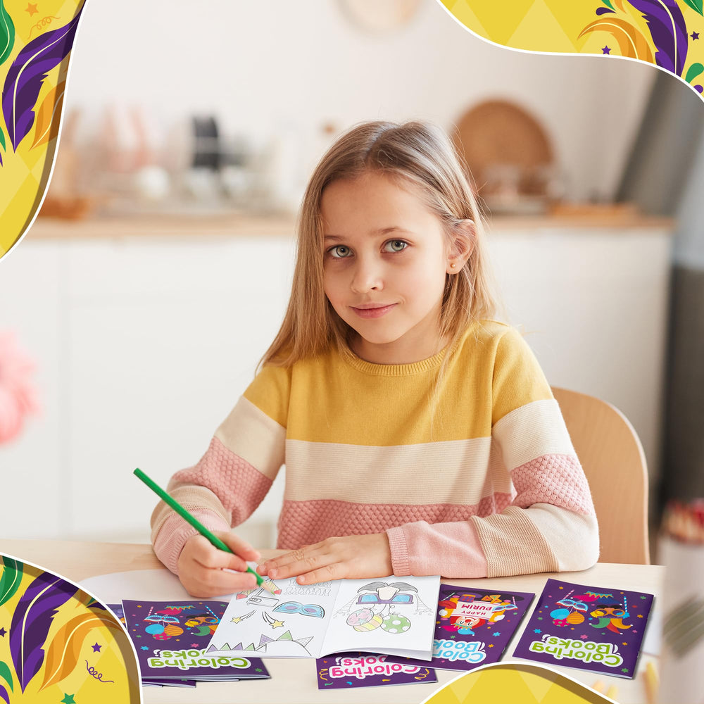 X1zuue Purim mini coloring book portable fun for on the go