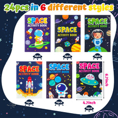 X1zuue space activity book inside pages with colorful games for kids