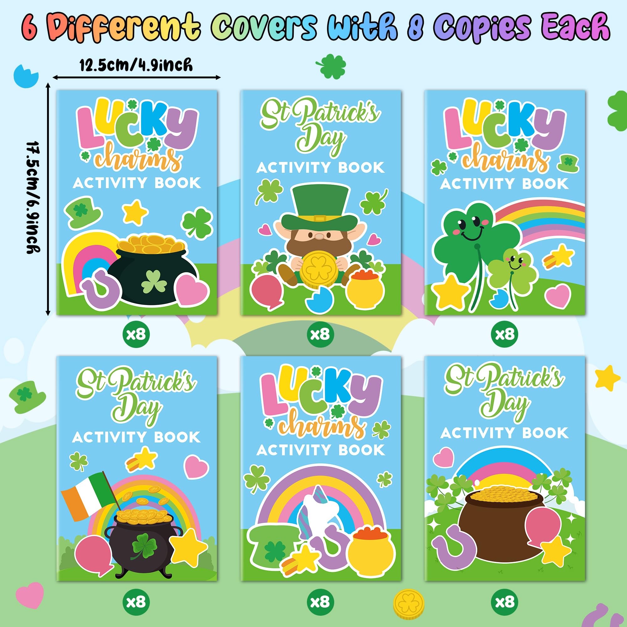 X1zuue St Patrick's Day mini book inside pages with engaging activities
