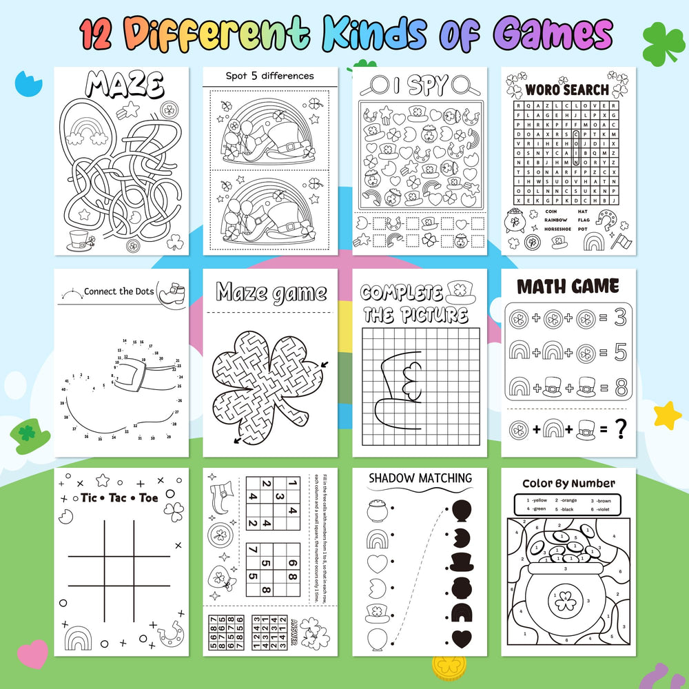 X1zuue St Patrick's Day shamrock mazes spark problem solving