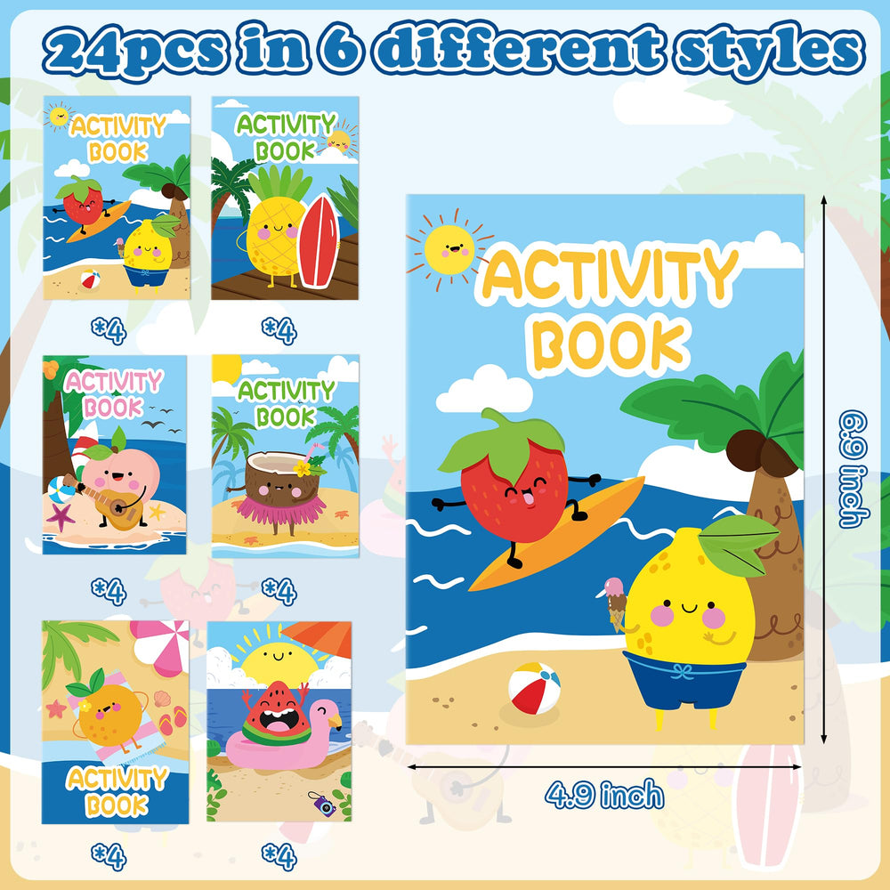 X1zuue summer fruit activity book inside pages feature colorful games that boost focus.