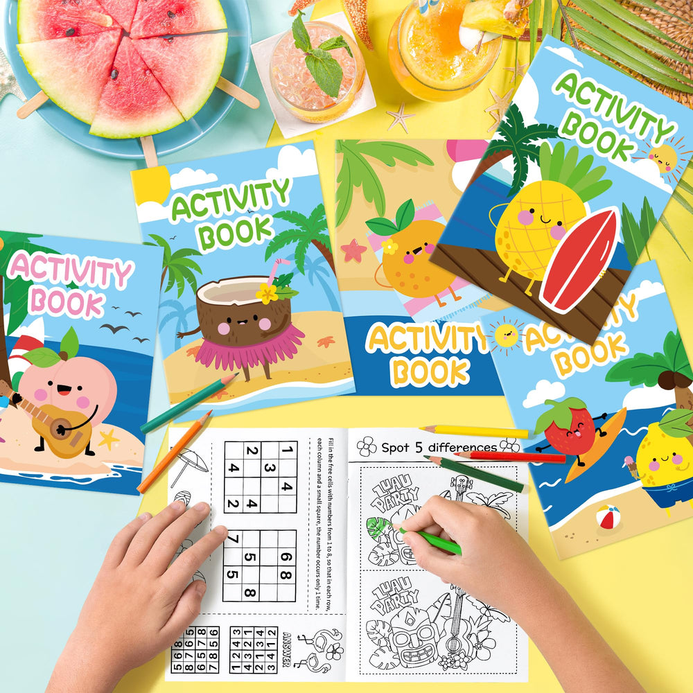 X1zuue summer fruit activity book spot-the-difference page boosts attention to detail.