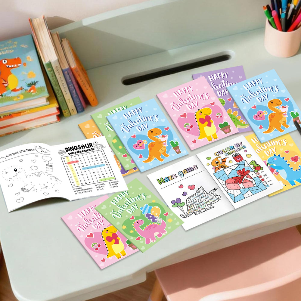 X1zuue Valentine dinosaur classroom favor set ideal for stocking stuffers