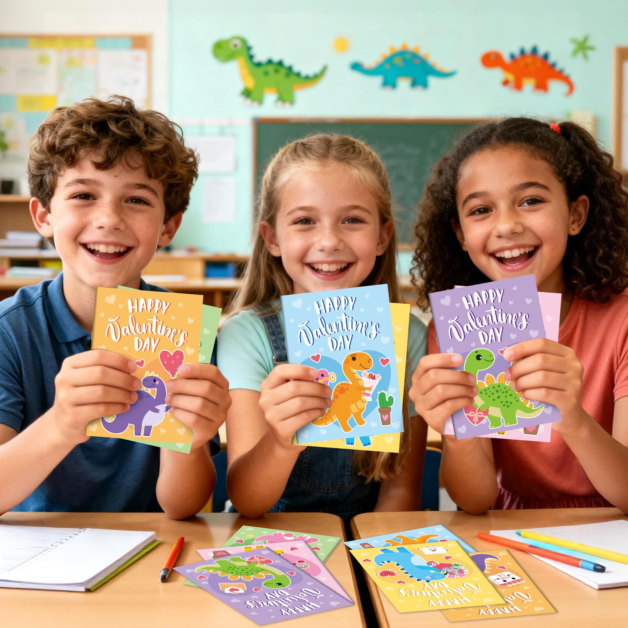 X1zuue Valentine dinosaur designs showcase cute kid friendly artwork for gifts
