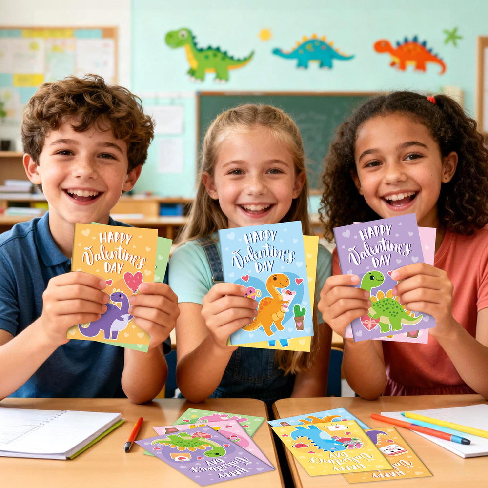 X1zuue Valentine dinosaur designs showcase cute kid friendly artwork for gifts