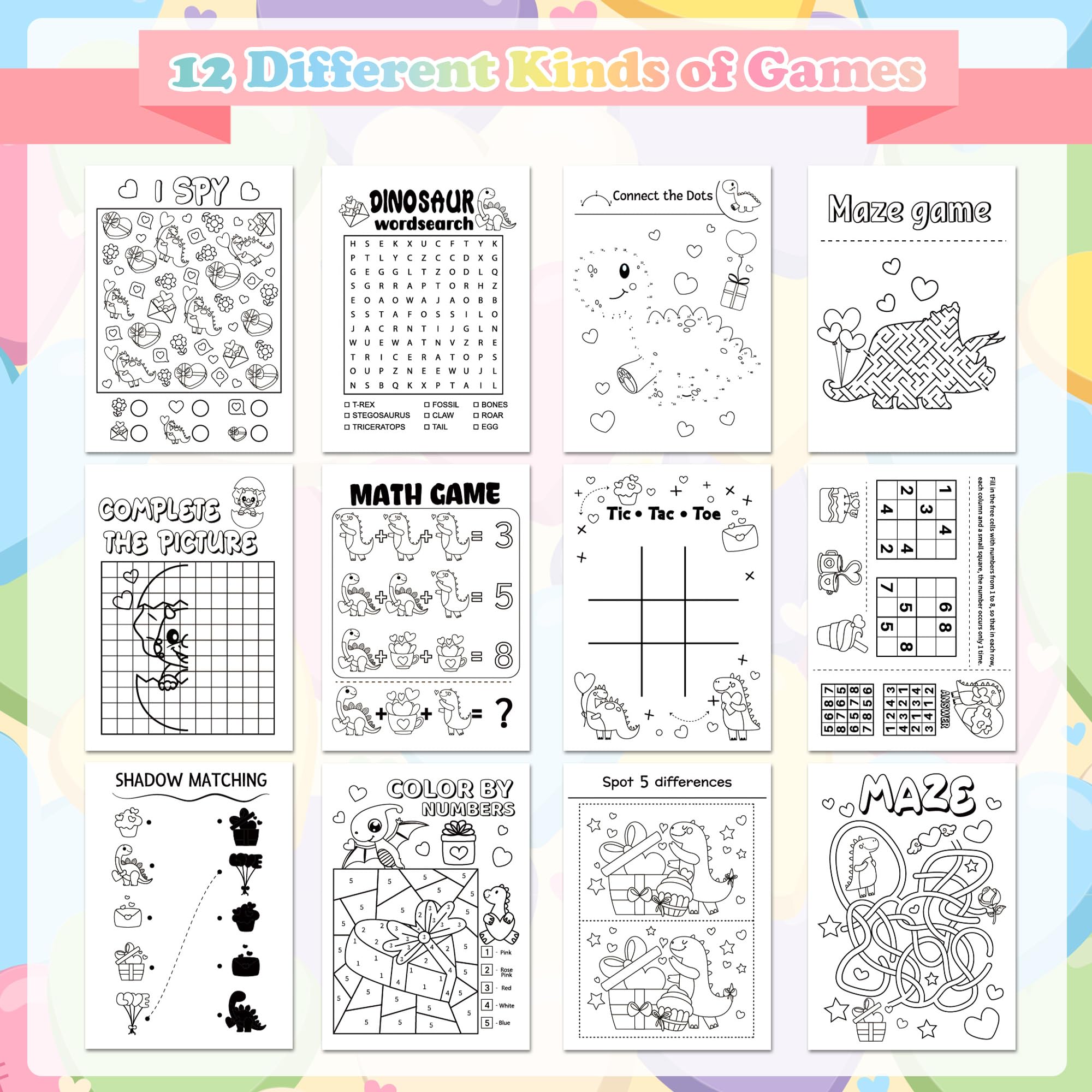 X1zuue Valentine dinosaur word search page supports vocabulary building during activities