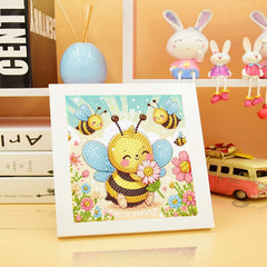 xackcme Bee Diamond Art frame detail, sturdy support for finished artwork.
