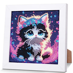 Xackcme cat diamond art kit for kids sparks creativity with a kid-friendly setup.