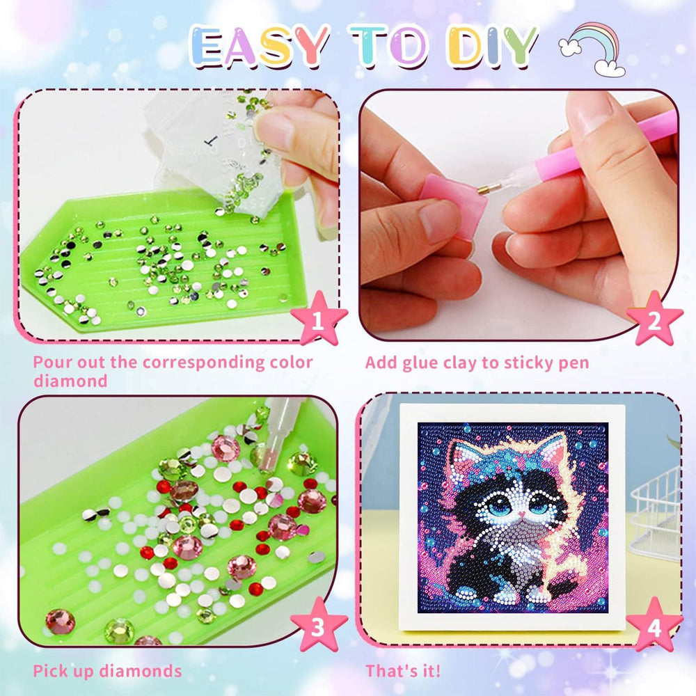 Xackcme cat diamond art packaging makes a charming gift-ready present.