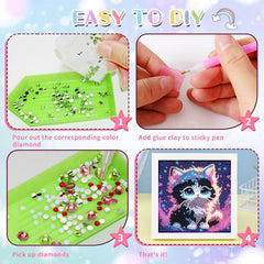 Xackcme cat diamond art packaging makes a charming gift-ready present.