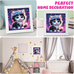 Xackcme cat diamond art pen and tray aid precise gem placement.