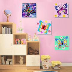 Xackcme wall hanging hooks enable quick display of finished art.