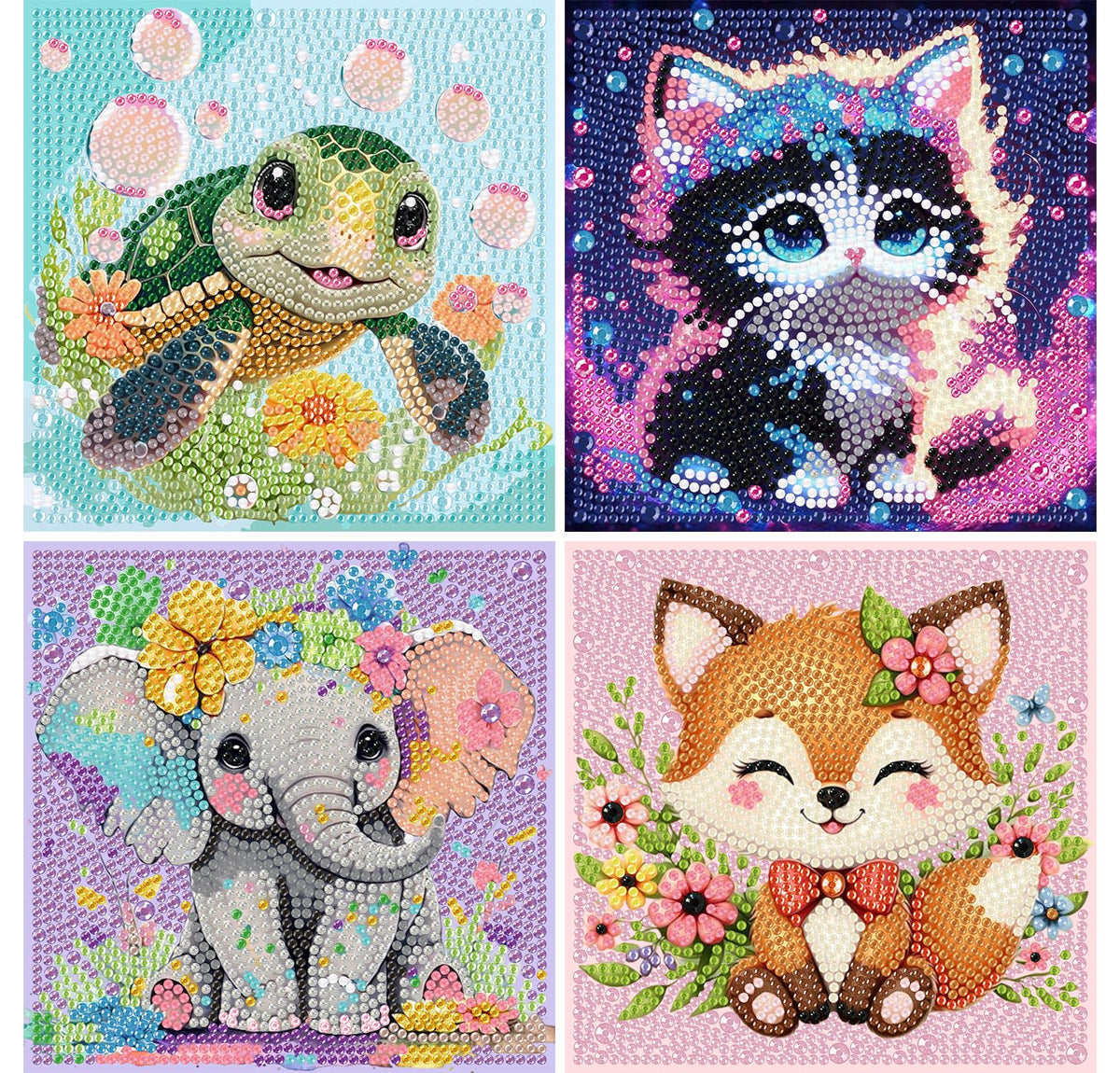 Xackcme sea turtle diamond art canvas with vibrant gems for kids' room decor.