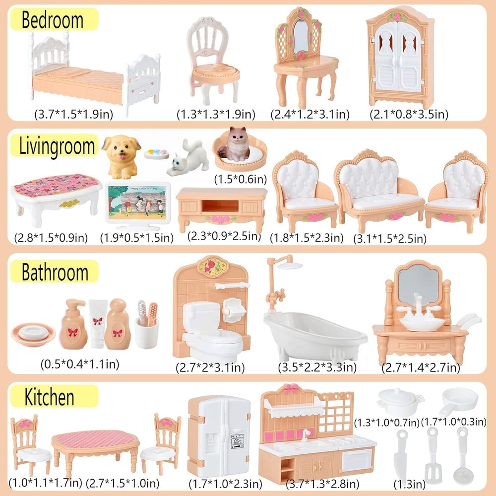 Xadothat dollhouse dining set with table and chairs for elegant meals