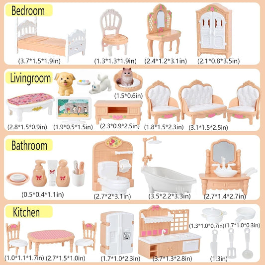 Xadothat dollhouse dining set with table and chairs for elegant meals