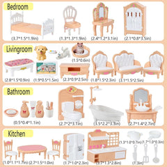 Xadothat dollhouse dining set with table and chairs for elegant meals