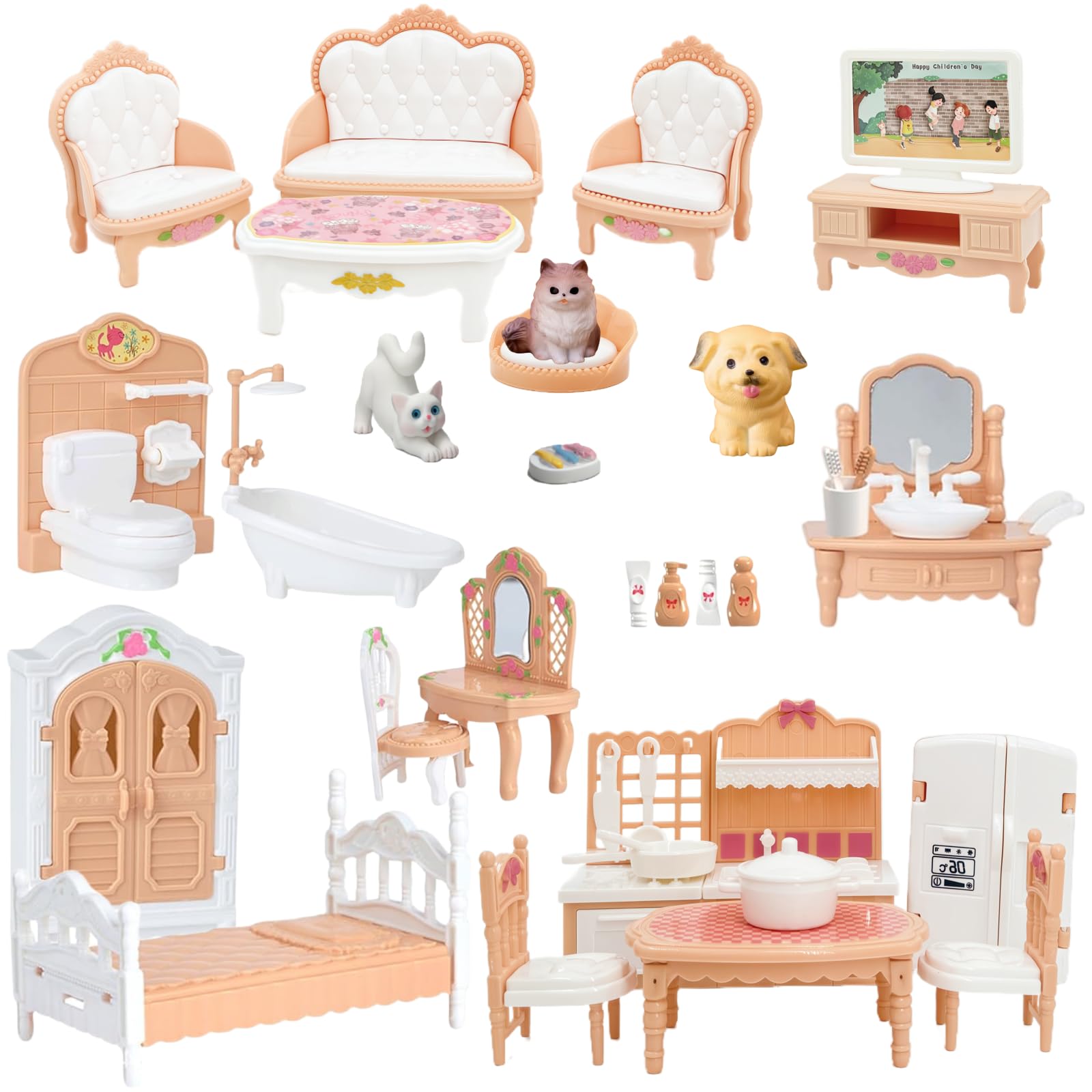 Xadothat dollhouse kitchen appliances for realistic play and imaginative meals