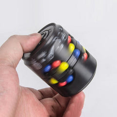 Xakava fidget-spinner blue rotate closeup promotes focus and anxiety relief