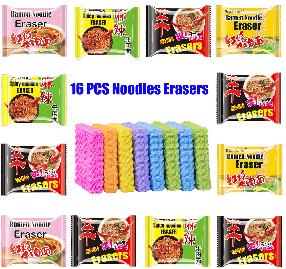 XANADU ramen erasers with realistic yet playful design enhances desk decor