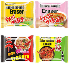 XANADU ramen noodle erasers pack with colorful shapes for playful classroom use