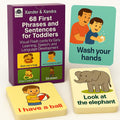 Xander and Xandra 68 first phrases card 1 illustrates a toddler sentence for speech practice.