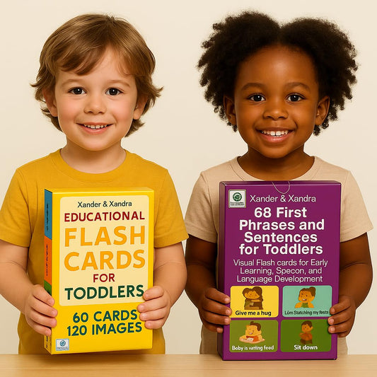 Xander and Xandra 68 first phrases card 2 shows a simple sentence for vocabulary building.
