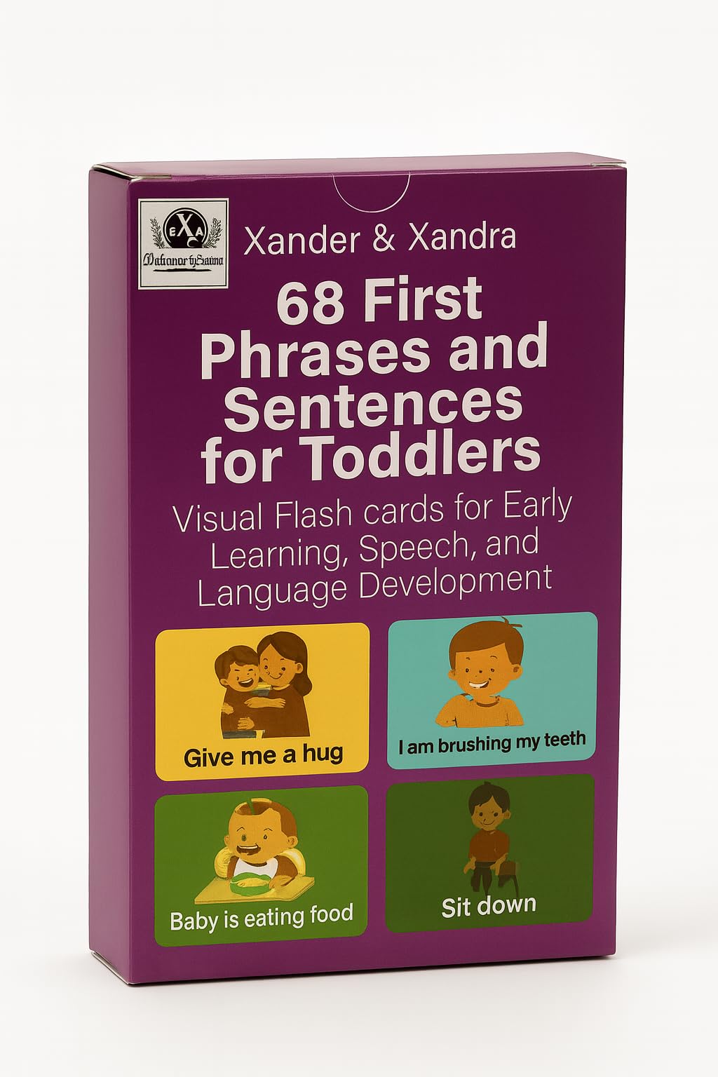 Xander and Xandra 68 first phrases card 6 helps daily routines and conversational skills.