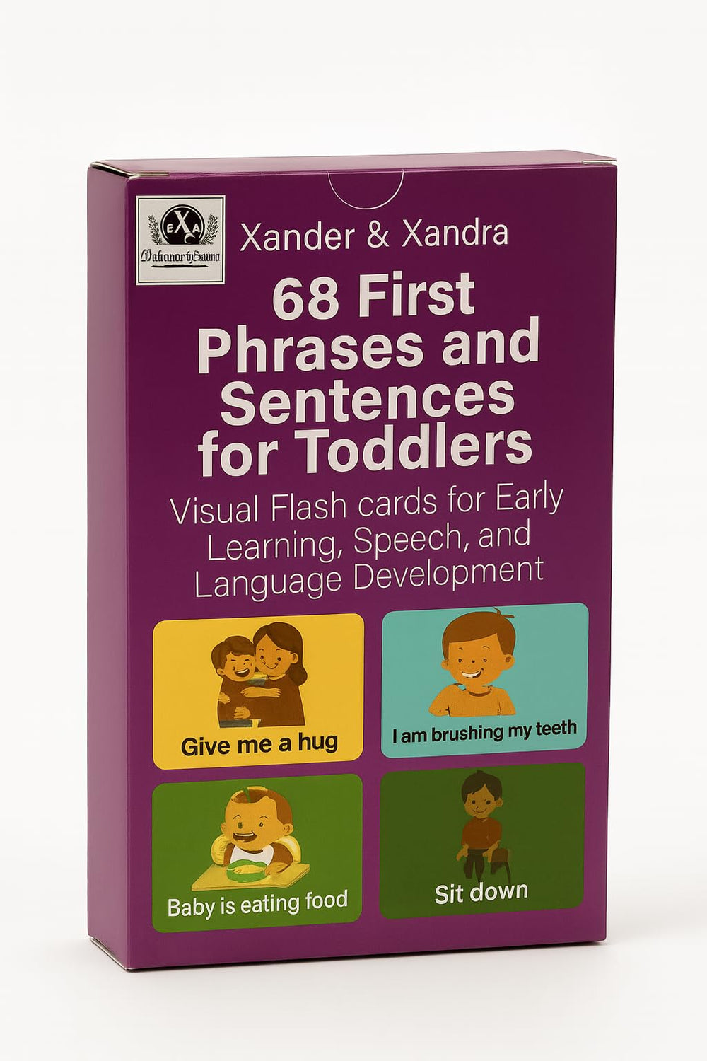 Xander and Xandra 68 first phrases card 6 helps daily routines and conversational skills.