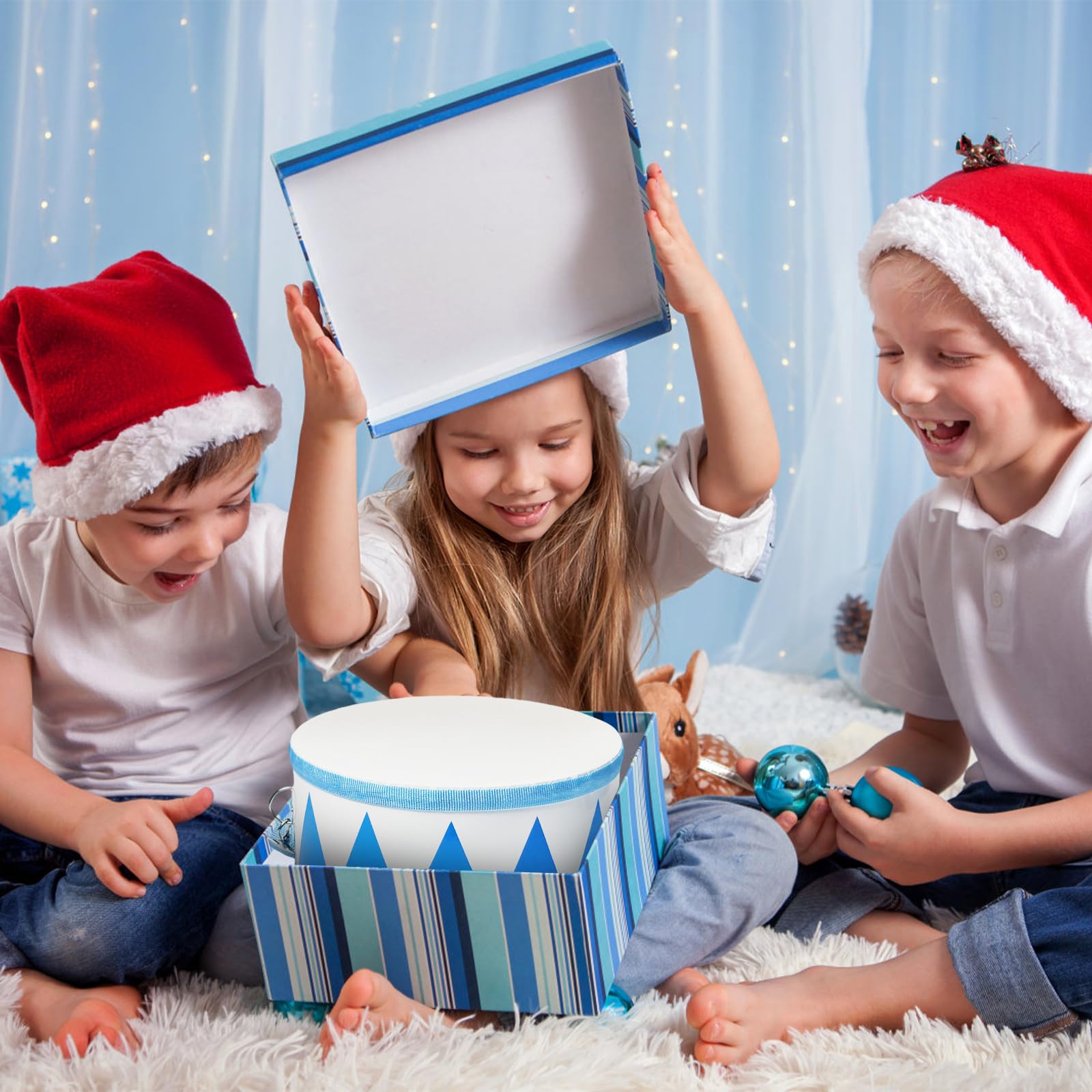 Xanllaxa blue drum toy, a playful gift for birthdays.