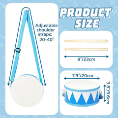 Xanllaxa adjustable strap on drum set for growing kids.