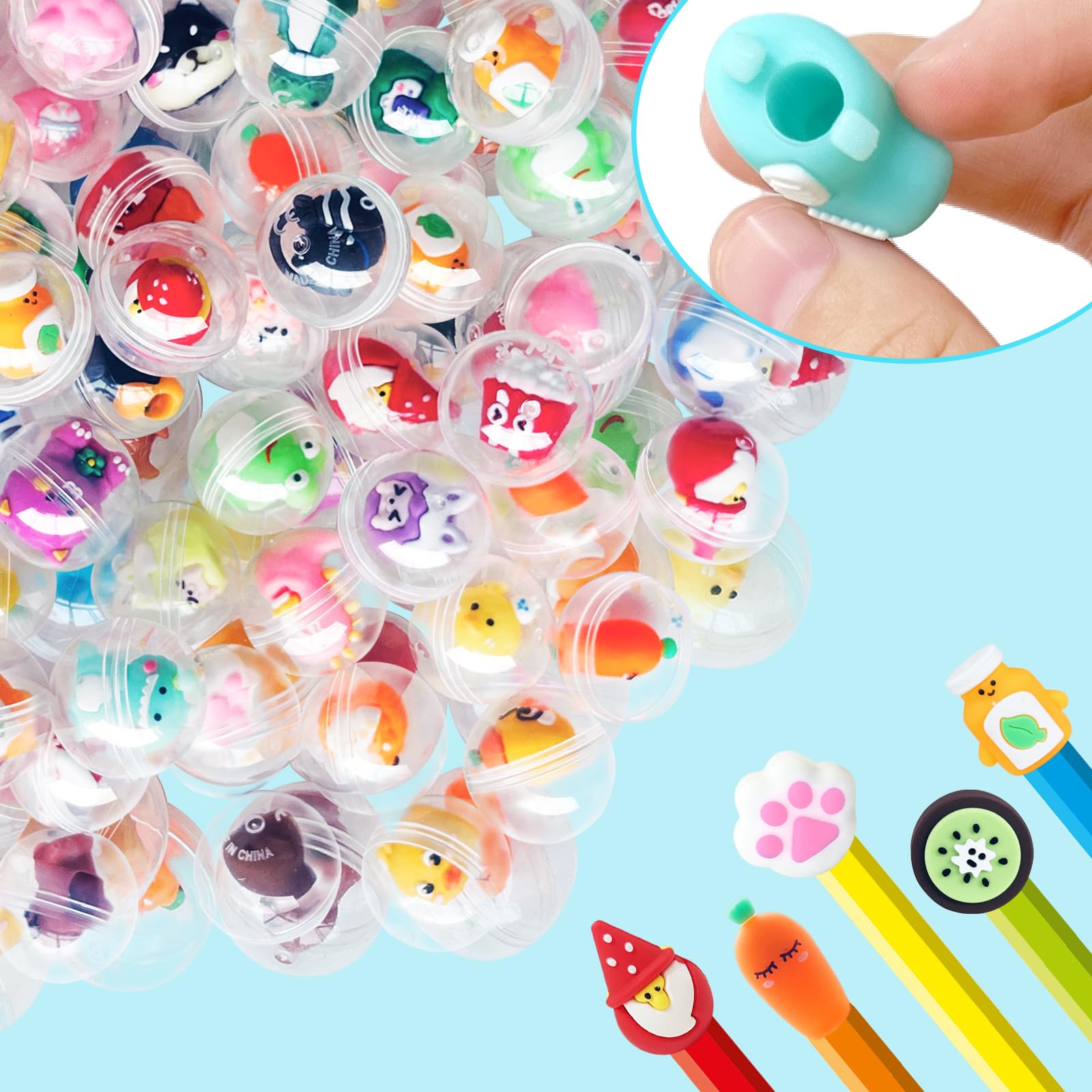 Xanllaxa durable plastic capsules designed for long-lasting pencil toppers.