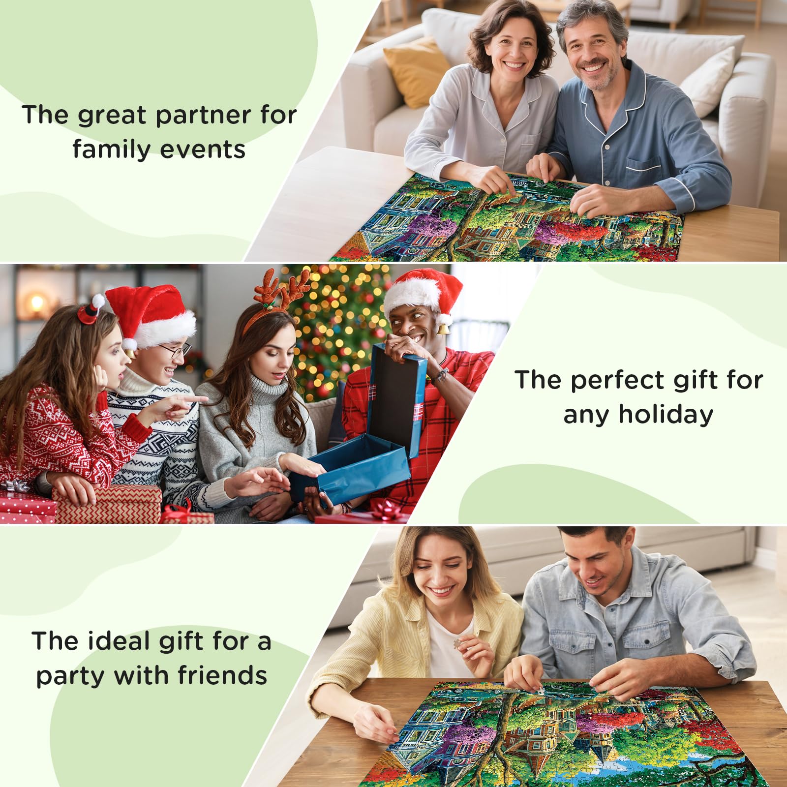 XAPAEG premium ink printing 500-piece puzzle delivers sharp colors and engaging visuals.