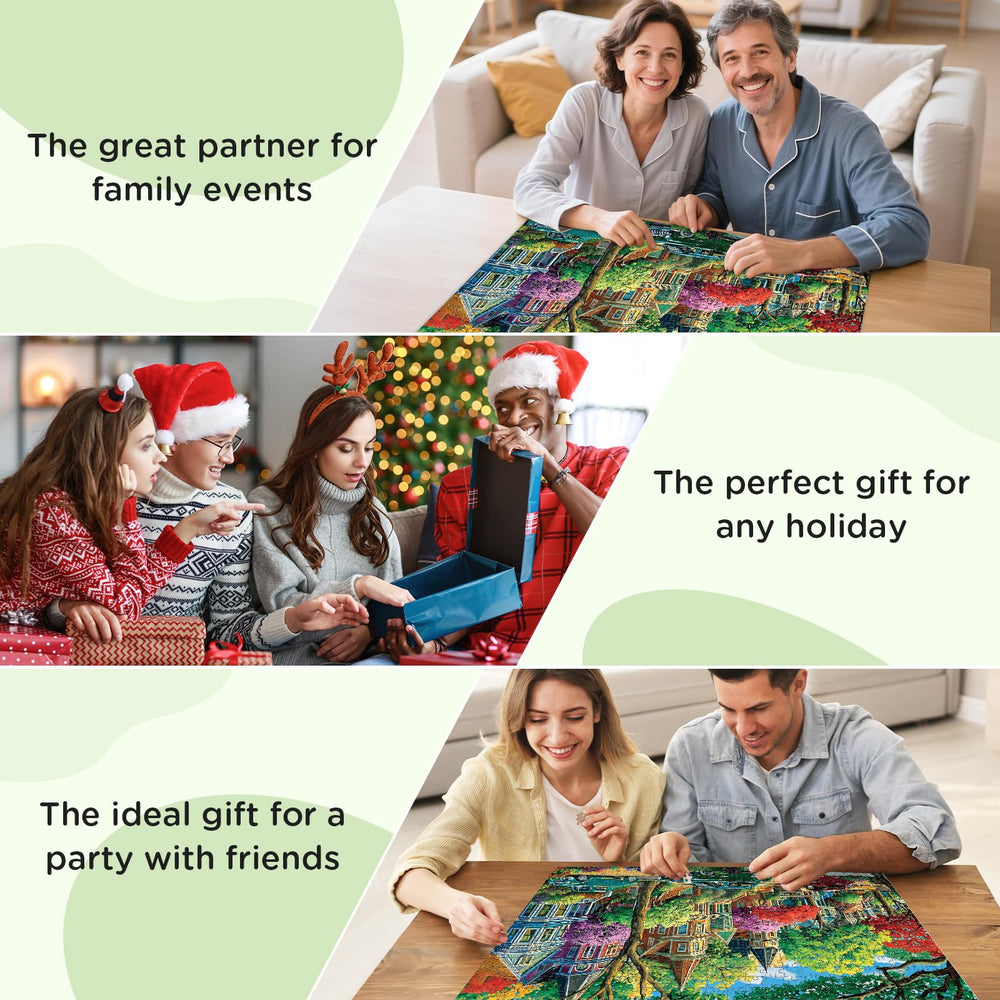 XAPAEG premium ink printing 500-piece puzzle delivers sharp colors and engaging visuals.