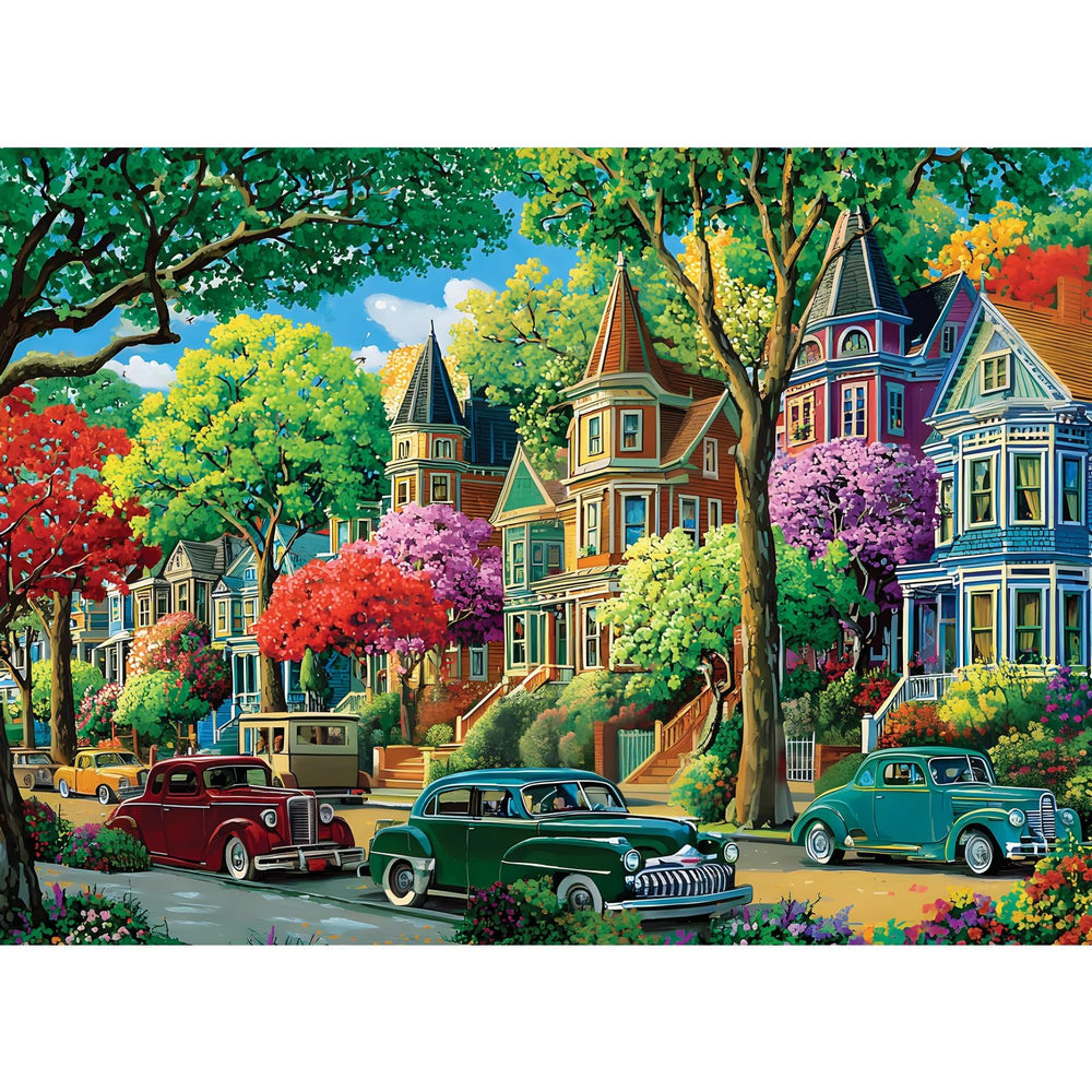 XAPAEG urban street puzzle 500-piece for focused, relaxing evening entertainment.
