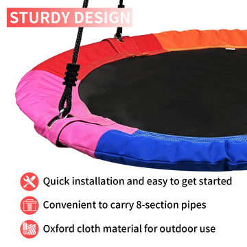 Xapigo adjustable straps enable quick, secure hanging from trees or beams.