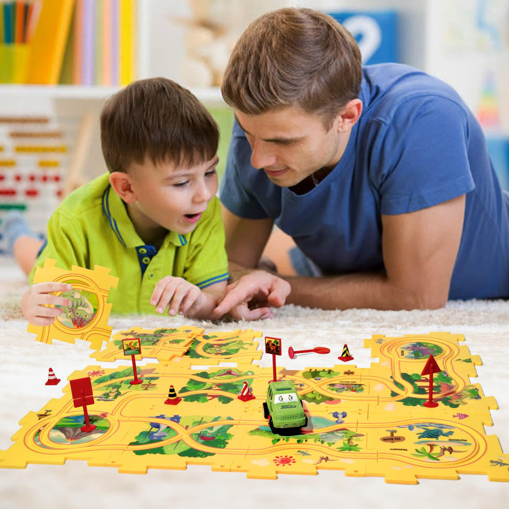 XAZASTOV twelve road signs guiding kids through a path routing activity