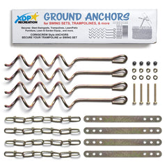 XDP Recreation ground anchor kit side view with auger anchors for stability