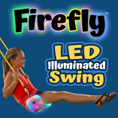 Firefly swing seat supports up to 150 pounds for family use.