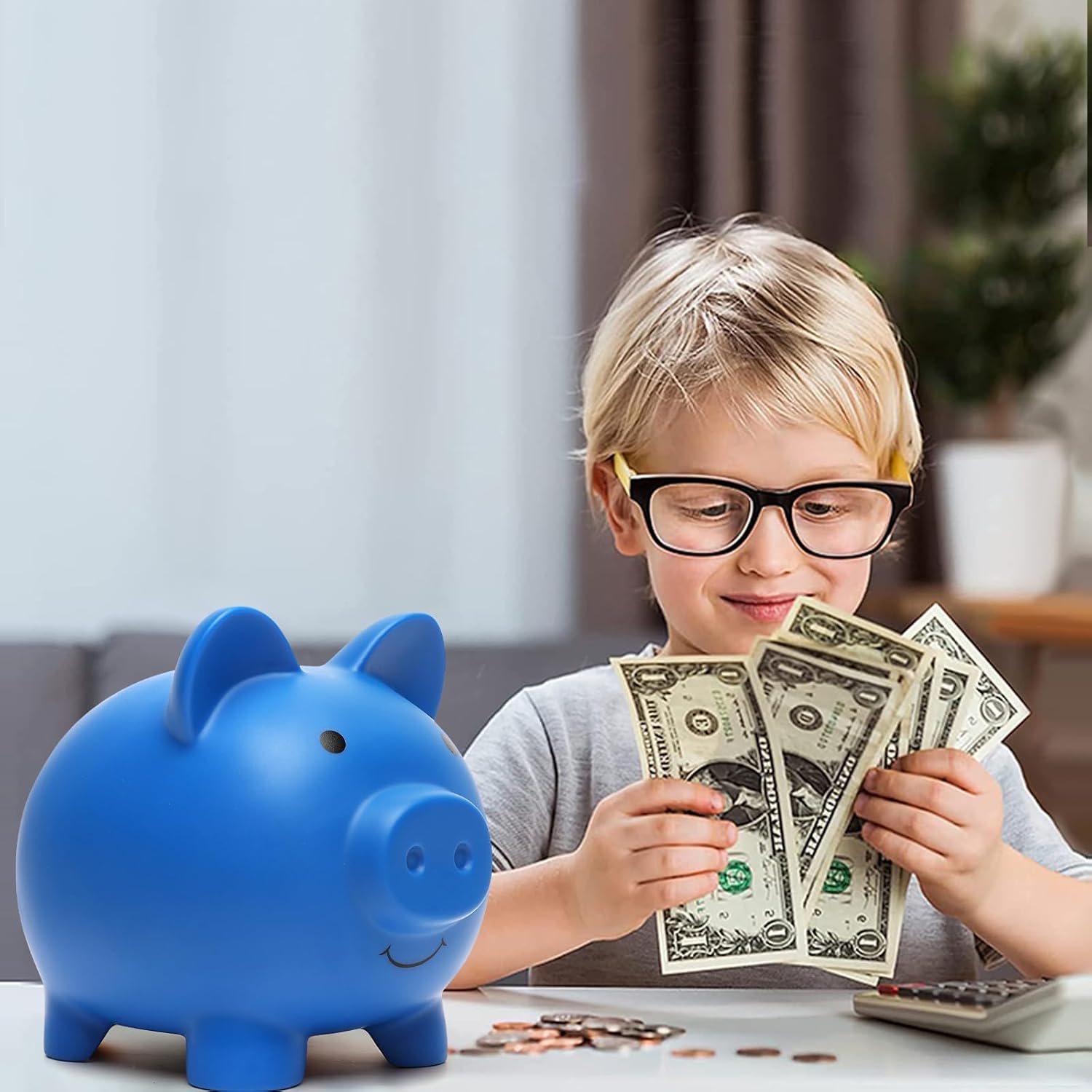 XDRELEC Piggy Bank package image suggests gift-ready presentation