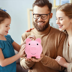 XDRELEC piggy bank pink size dimensions help kids plan saving