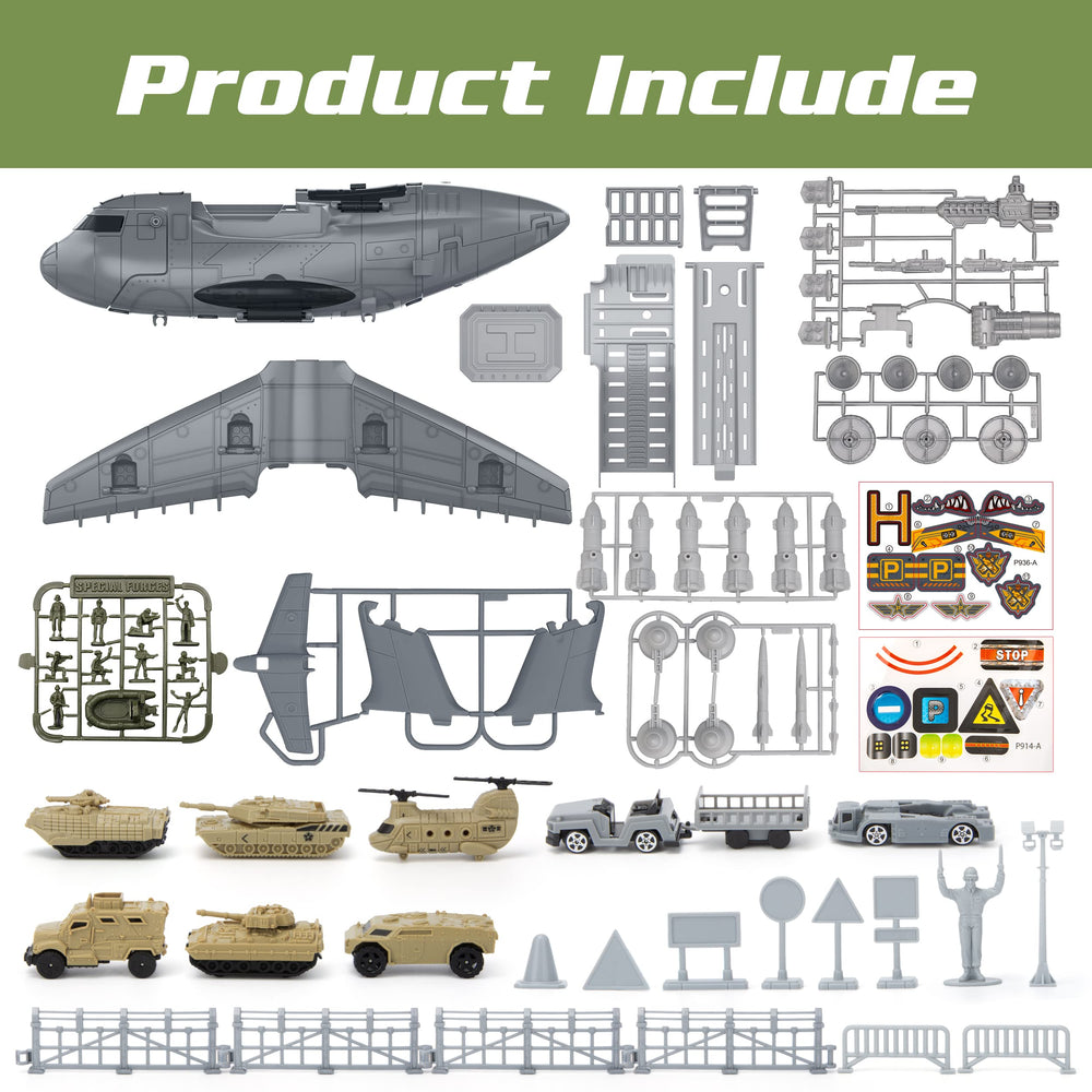 XDUOYJOY military accessories with rockets and machine guns for detailed play