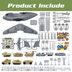XDUOYJOY military accessories with rockets and machine guns for detailed play