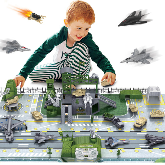 XDUOYJOY military base toy with 13 vehicles for imaginative play and scenario building
