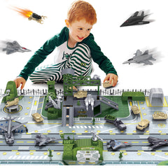 XDUOYJOY military base toy with 13 vehicles for imaginative play and scenario building