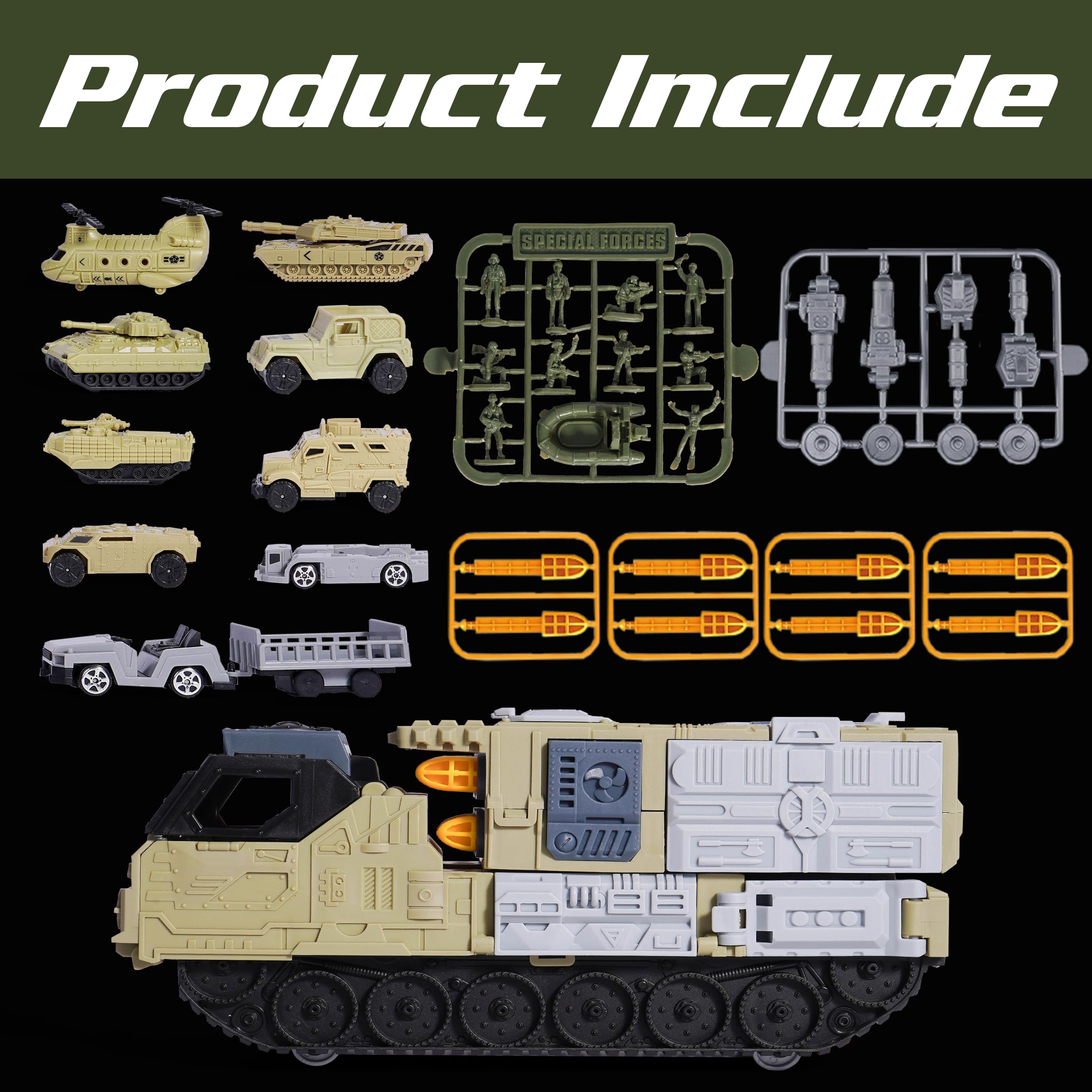XDUOYJOY rocket and machine gun accessories, authentic play details