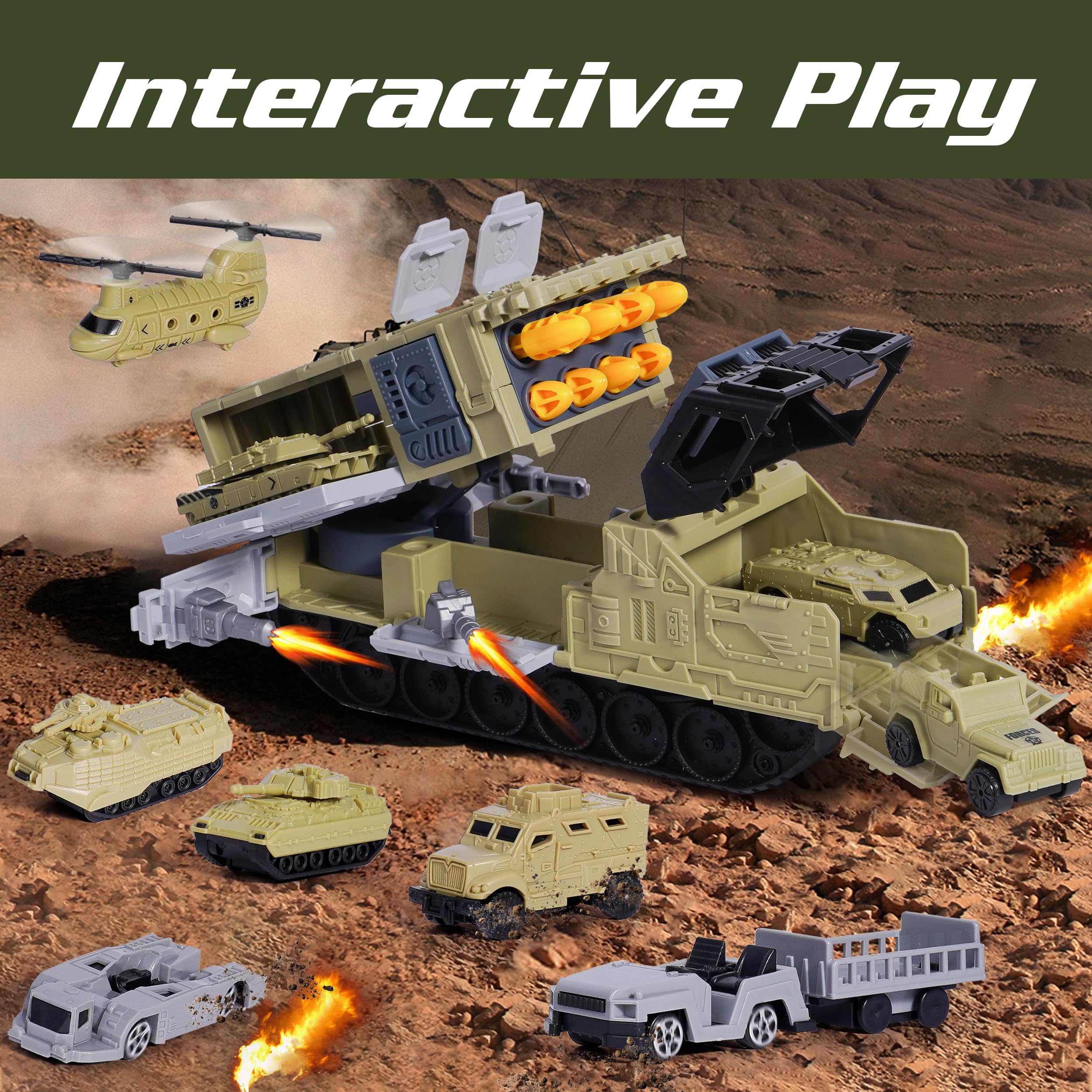 XDUOYJOY rotating gun and missile case, realistic exploration